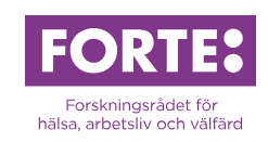Forskningsrådet för hälsa, arbetsliv och välfärd (FORTE)